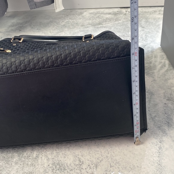 Gucci Guccissima Black Leather Tote Bag (Larger Size) - Picture 11 of 16